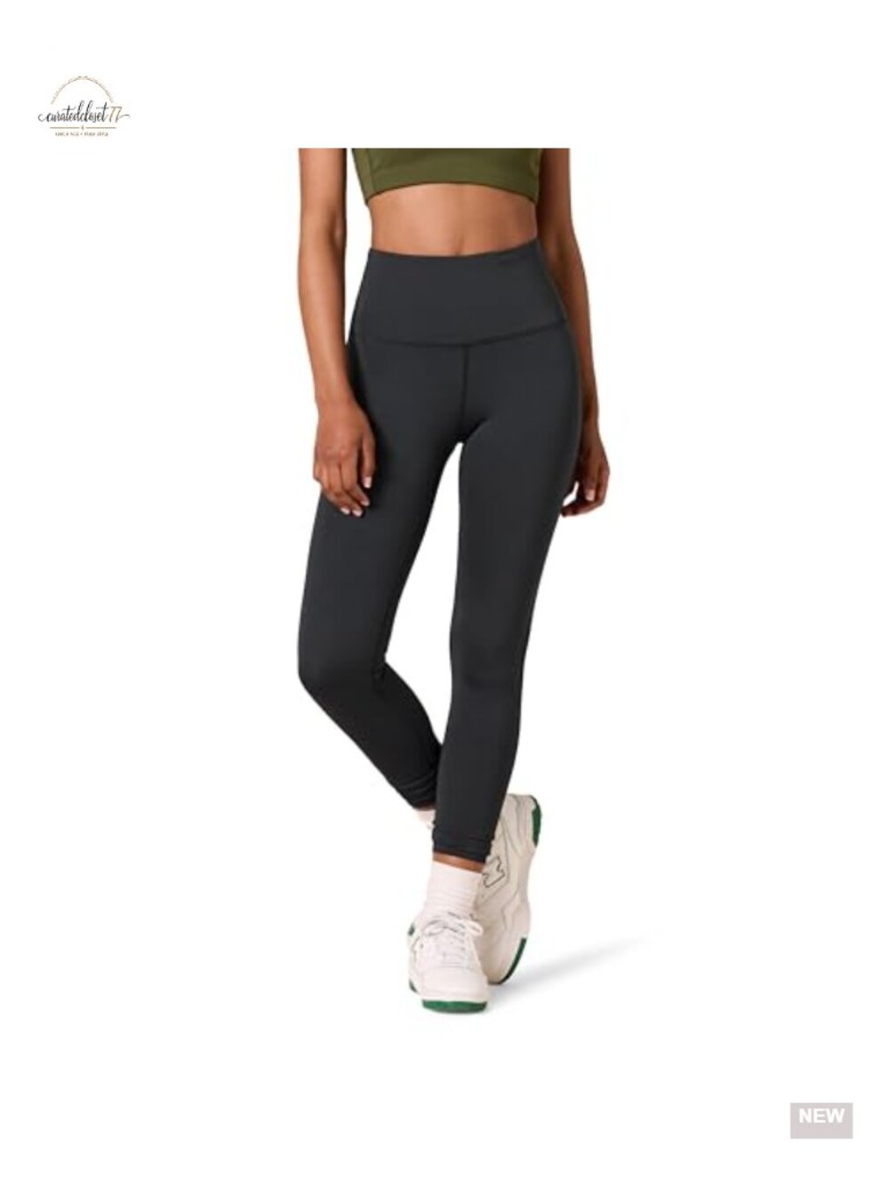 High-Waisted Medium Compression Workout Leggings with Hidden Pocket